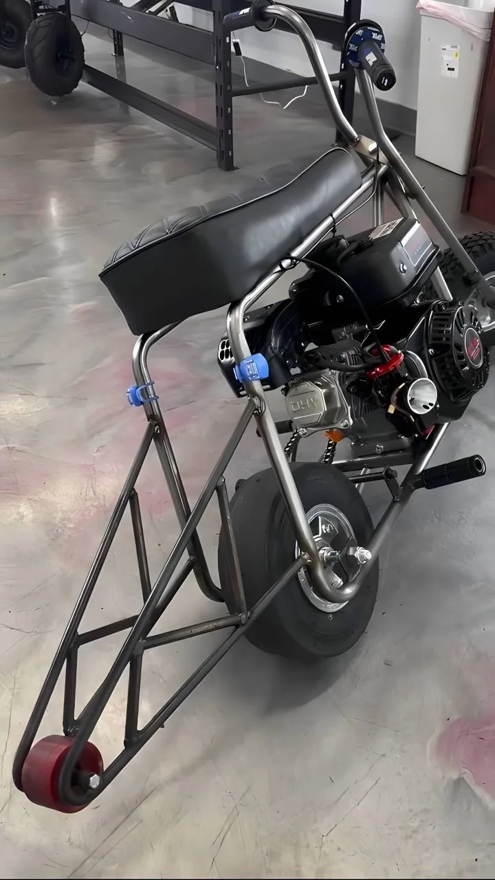 Raw Steel Dragster Mini Bike-Custom Extended Tail Build